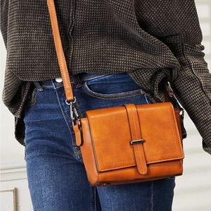 NEW**-SHOMICO PU Leather Crossbody Bag in Ochre OFFERS WELCOME